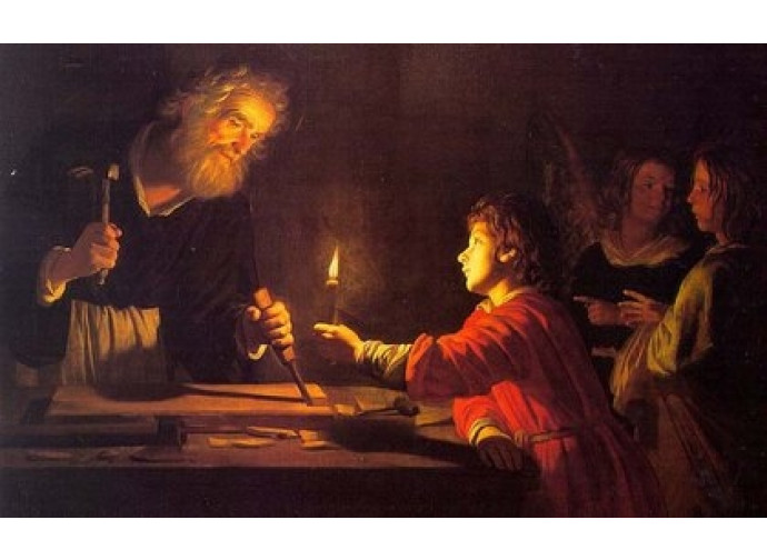 Gesu Bambino nella bottega di San Giuseppe